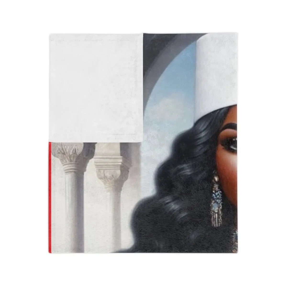 Velveteen Microfiber Blanket - Daughters of Isis Afrocentric Portrait Throw - Nineteen 29 Kustom