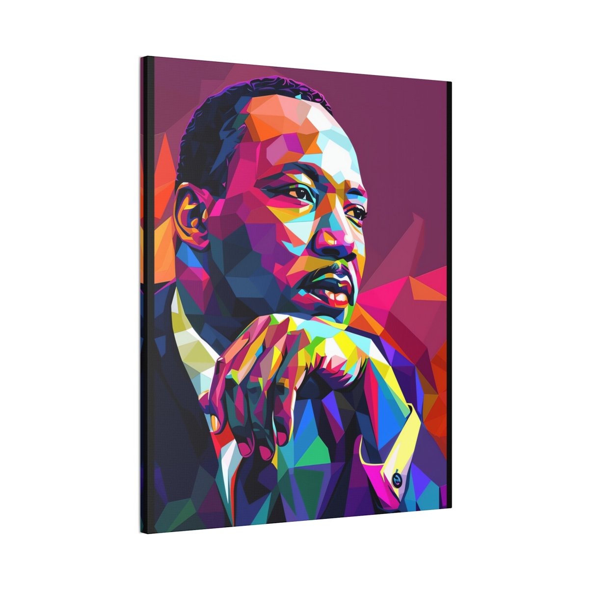MLK Colorful Pop Art Canvas Print — Inspirational Civil Rights Portrait - Nineteen 29 Kustom
