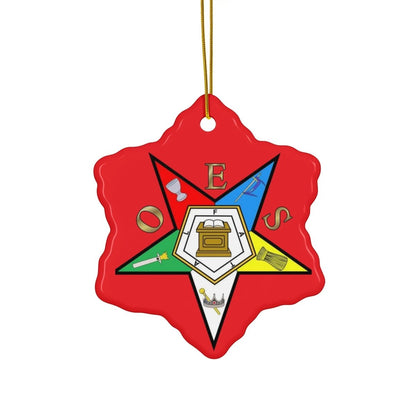 Order of Eastern Star Christmas Ceramic ornament - Nineteen 29 Kustom