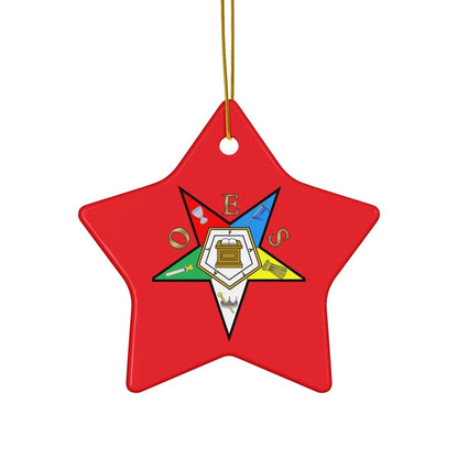 Order of Eastern Star Christmas Ceramic ornament - Nineteen 29 Kustom