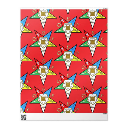 Order of Eastern Star Christmas Wrapping paper roll - Nineteen 29 Kustom