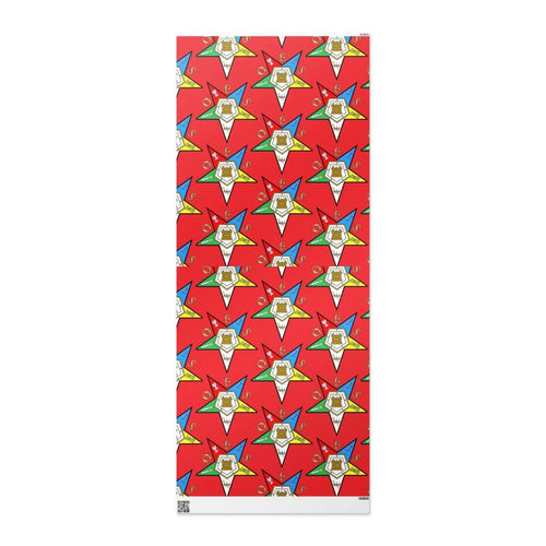 Order of Eastern Star Christmas Wrapping paper roll - Nineteen 29 Kustom