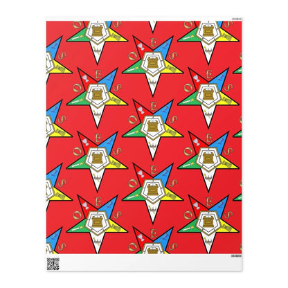 Order of Eastern Star Christmas Wrapping paper roll - Nineteen 29 Kustom