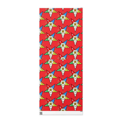 Order of Eastern Star Christmas Wrapping paper roll - Nineteen 29 Kustom